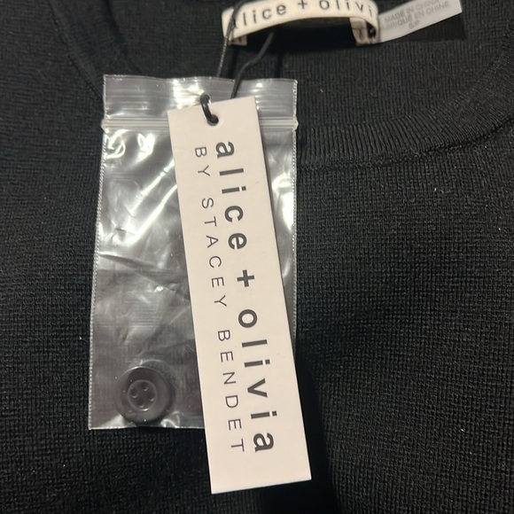 New Alice + Olivia 2 piece Black Shrug Sweater Set -Size S - Picture 7 of 8